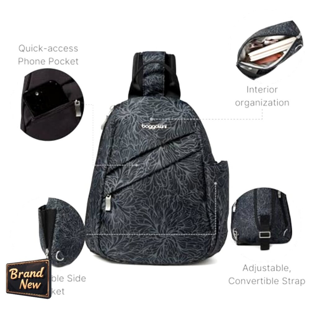 Polyester Sling Backpack with Adjustable Strap, R… - image 3